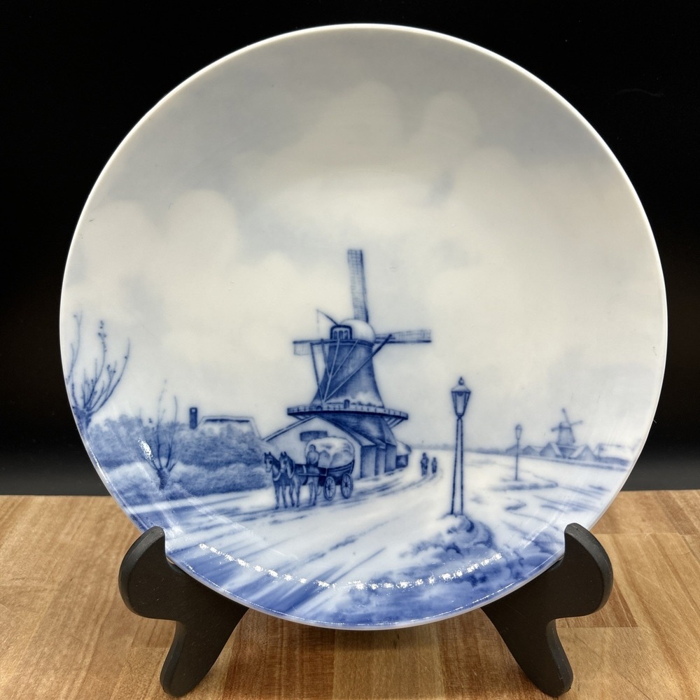 Rosenthal Blue and White Delft Wall 13.5" Hanging Plate with Dutch Canal Scene